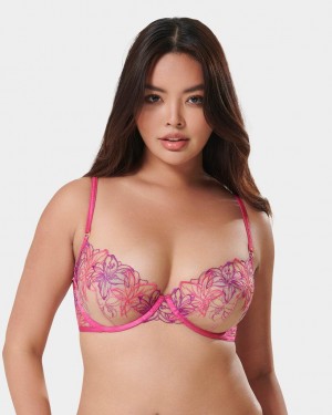 Bluebella Lilly Bra Fuchsia Pink / Light Purple | USAOR3515