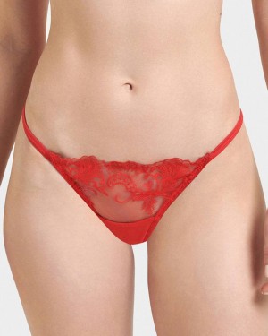 Bluebella Marseille Panty Panties Red | USAEX3151