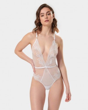 Bluebella Rafaela Soft Bodysuit White | USAEX3204