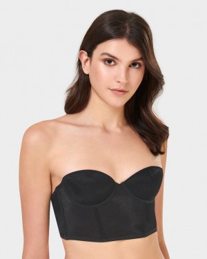 Bluebella Thena Bustier Black Bras Black | USAQZ3064