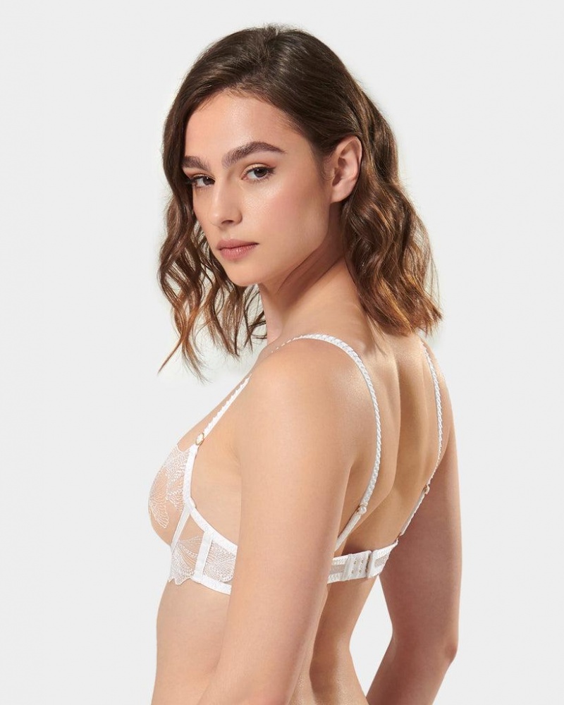 Bluebella Adeline Wired Bras White | USAEX3106