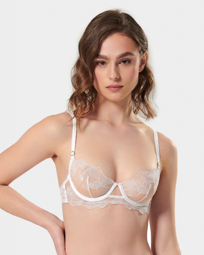 Bluebella Adeline Wired Bras White | USAEX3106