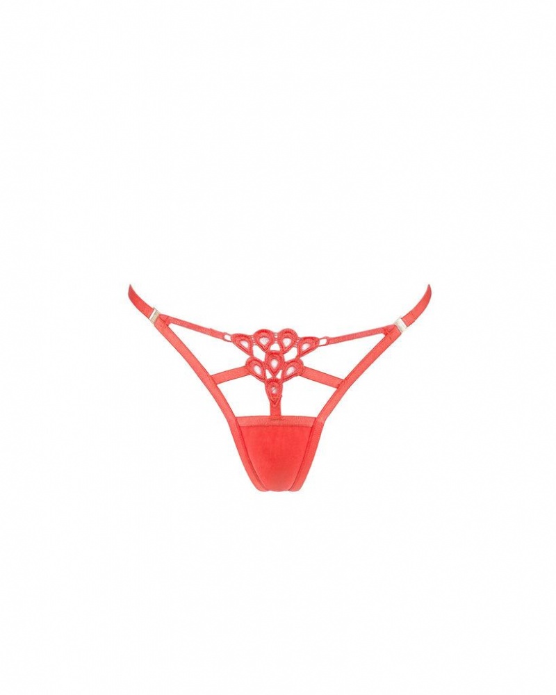 Bluebella Aria Thong Cayenne Lingerie Red | USAVD3228