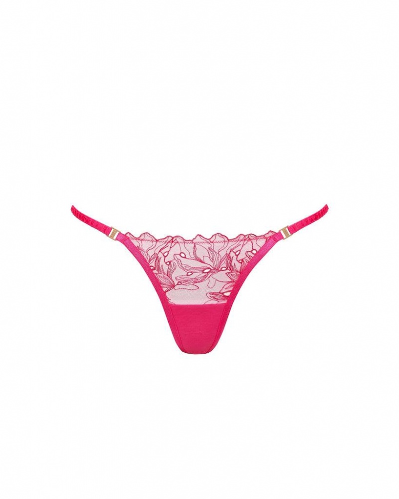 Bluebella Astra Thong Lingerie Fuchsia Pink | USATV3317