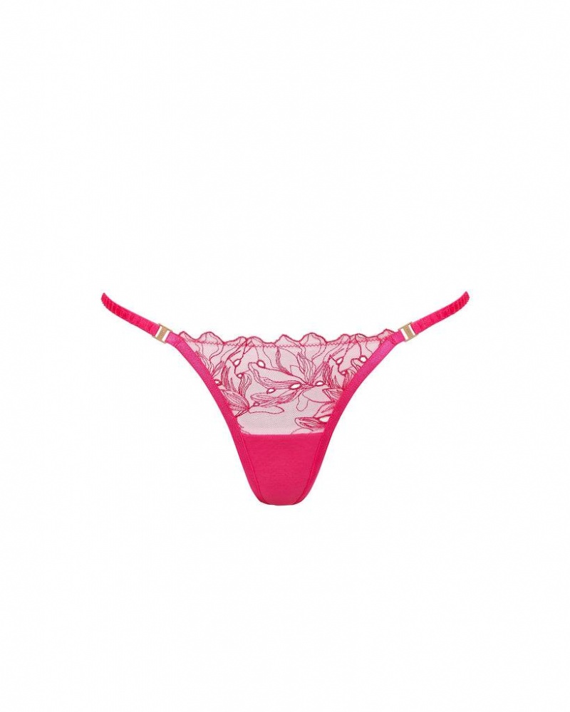 Bluebella Astra Thong Panties Fuchsia Pink | USALH3187