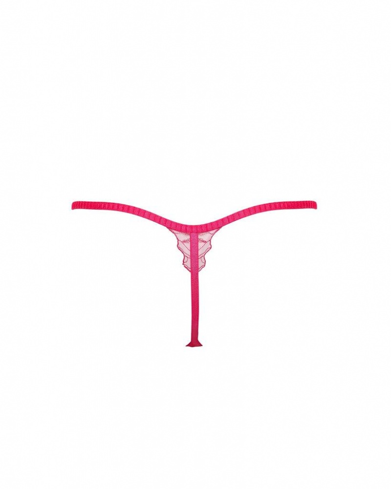 Bluebella Astra Thong Panties Fuchsia Pink | USALH3187