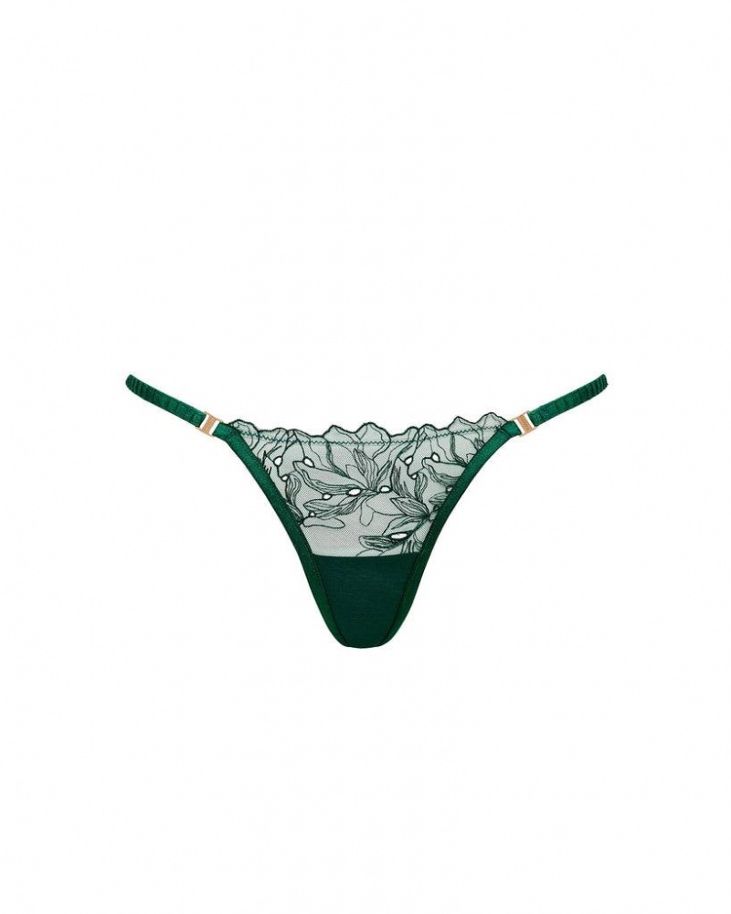 Bluebella Astra Thong Panties Green | USAHK3191