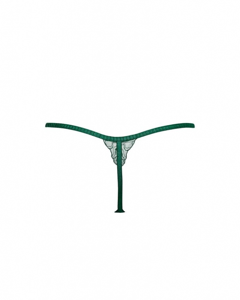 Bluebella Astra Thong Panties Green | USAHK3191