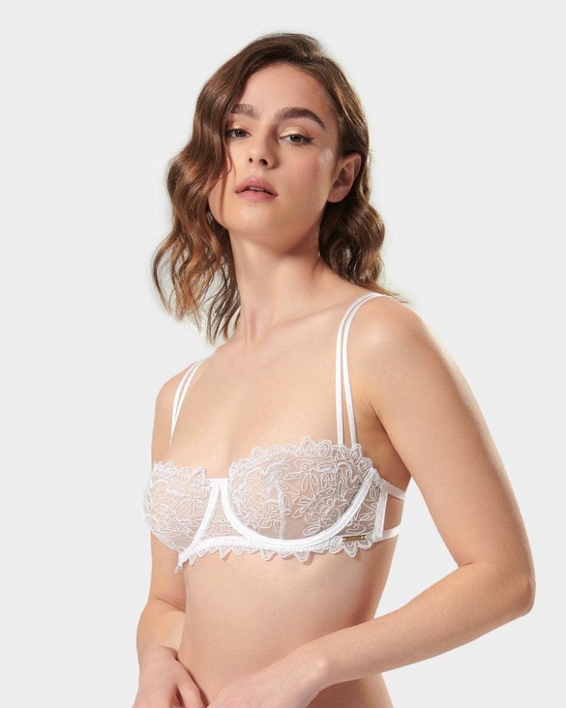 Bluebella Audrey Wired Bras White | USAZG3044