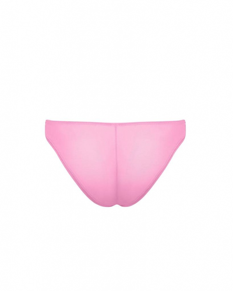 Bluebella BB x Ashley Williams Tattoo Print Luxury Satin Panty Panties Pink / Black | USAAP3169