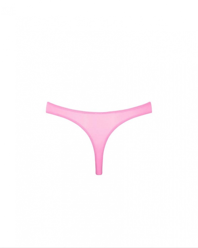 Bluebella BB x Ashley Williams Tattoo Print Luxury Satin Thong Lingerie Pink / Black | USAEX3293