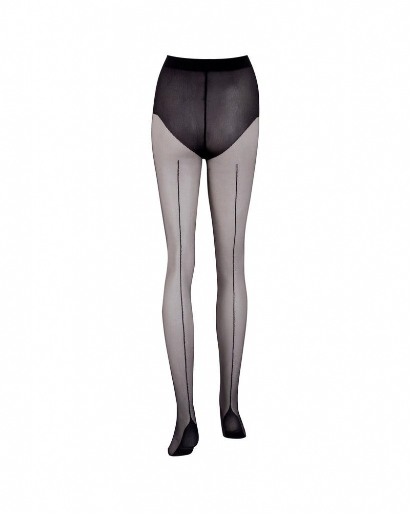 Bluebella Back Seam Pantyhose Stockings Black | USARW3468