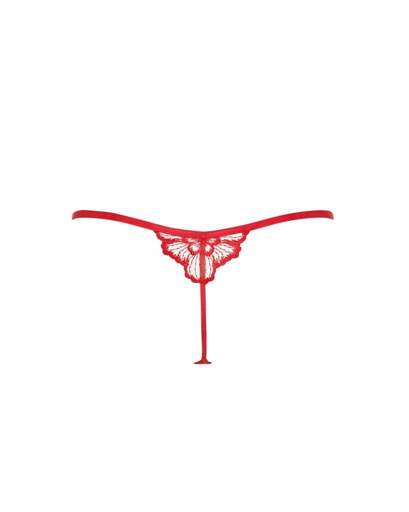 Bluebella Catalina Thong Panties Red | USAZG3186