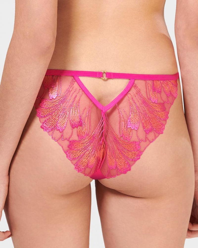 Bluebella Colette Panty Pepper Lingerie Fuchsia Pink / Orange | USABC3324