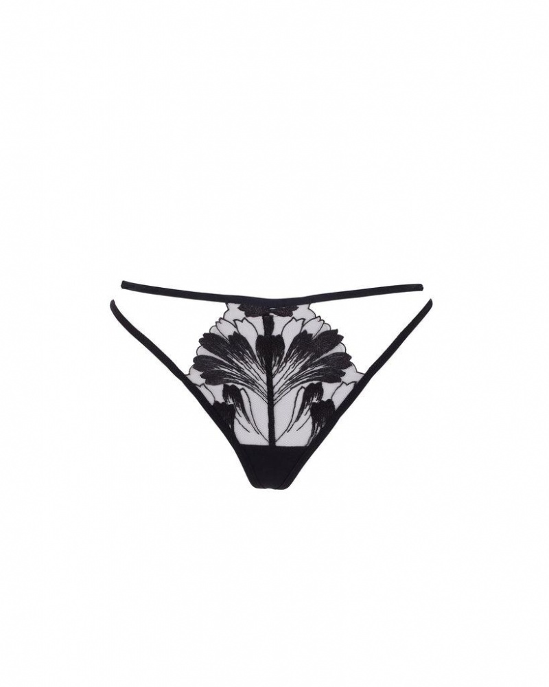 Bluebella Colette Thong Lingerie Black | USARW3221