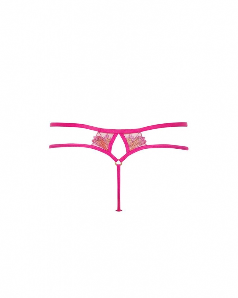 Bluebella Colette Thong Pepper Lingerie Fuchsia Pink / Orange | USAIS3270