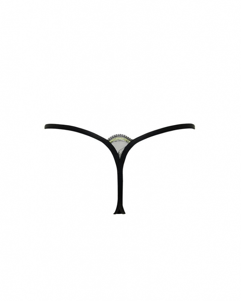 Bluebella Coppelia Eco Thong Panties Black | USAFM3166