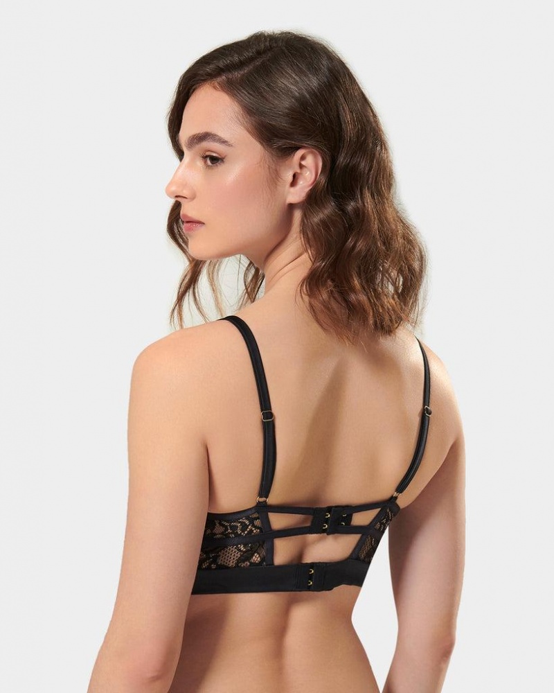 Bluebella Eleanora Wired Bustier Bras Black | USAUT3102