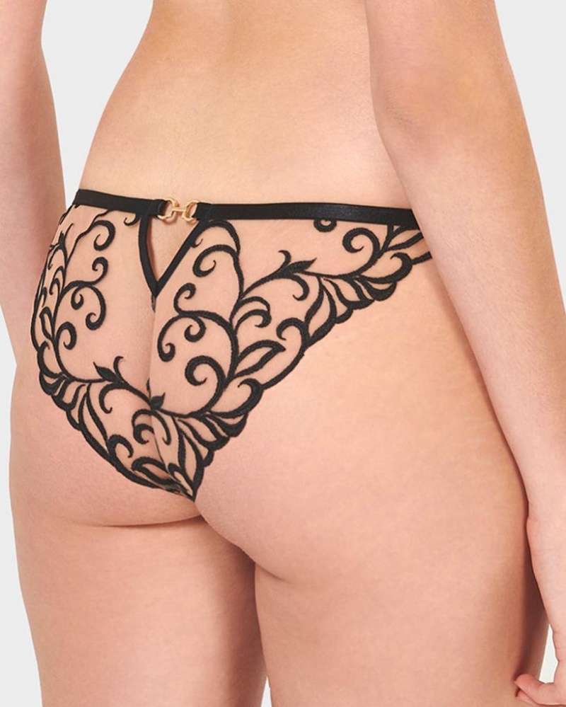 Bluebella Harriet Eco Panty Lingerie Black | USAMA3296