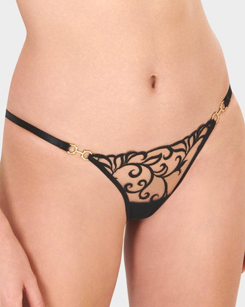 Bluebella Harriet Eco Panty Lingerie Black | USAMA3296