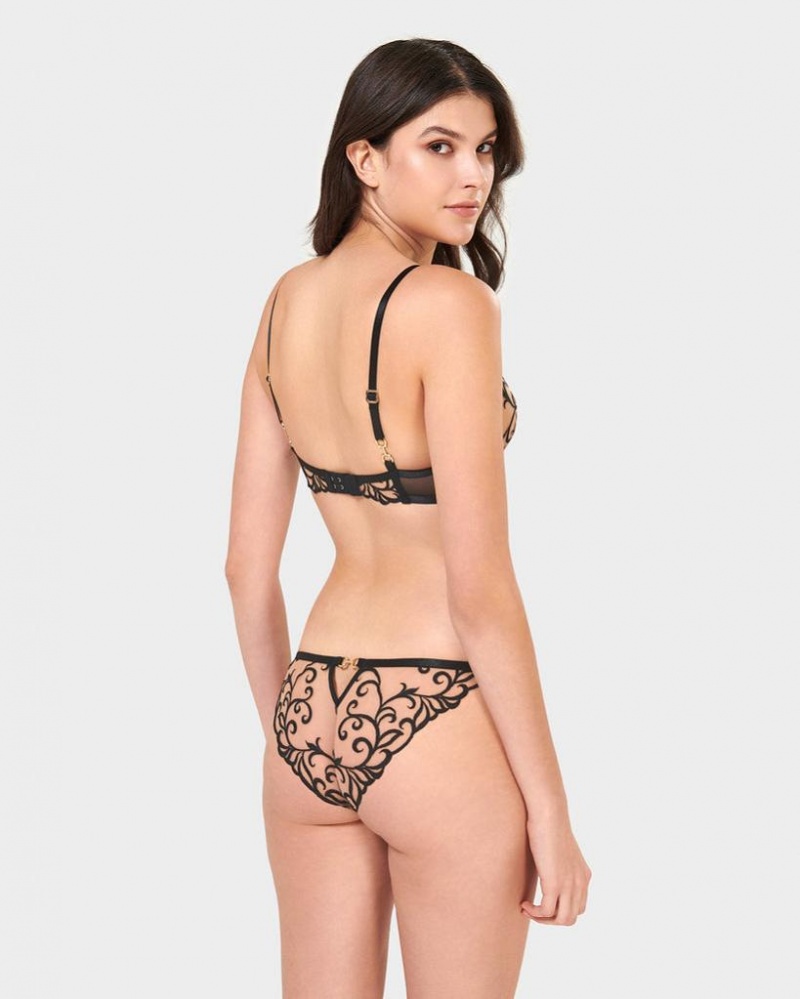 Bluebella Harriet Eco Panty Lingerie Black | USAMA3296