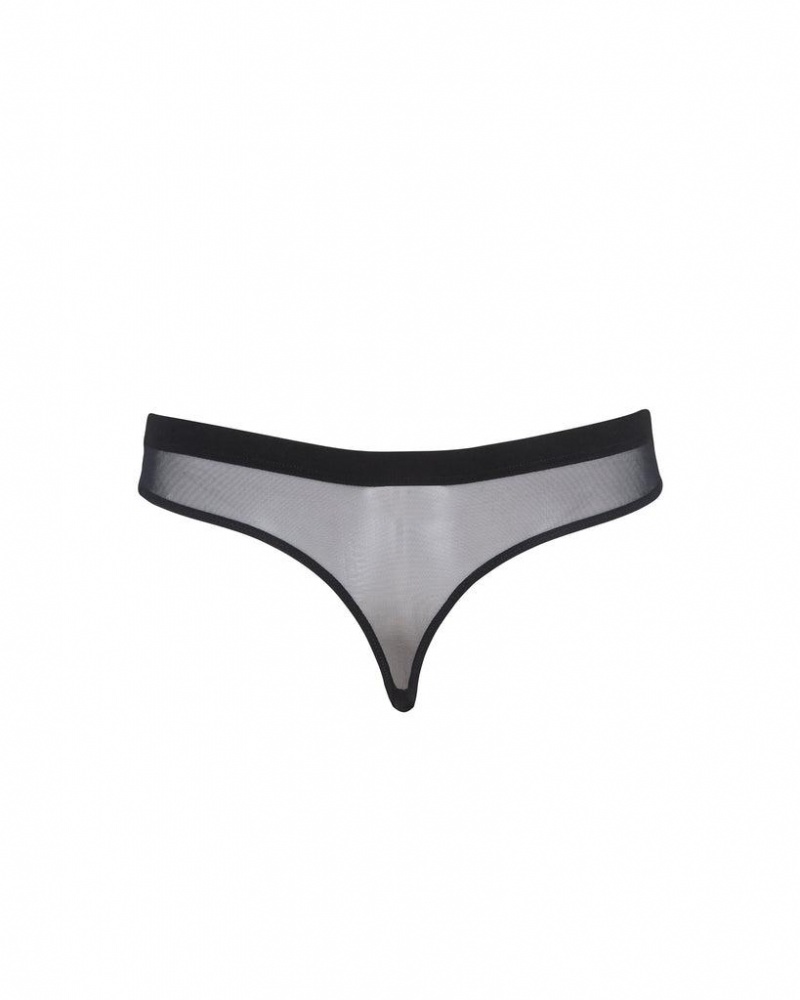 Bluebella Karolina Thong Lingerie Black | USAOR3242