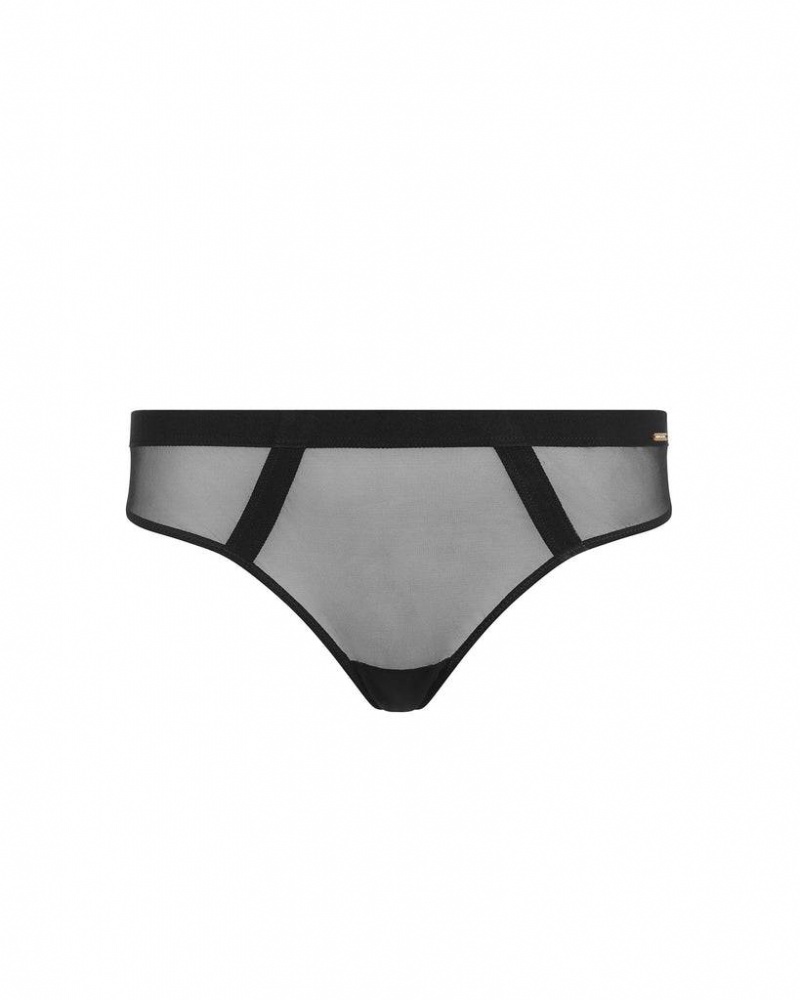 Bluebella Karolina Thong Panties Black | USANB3137