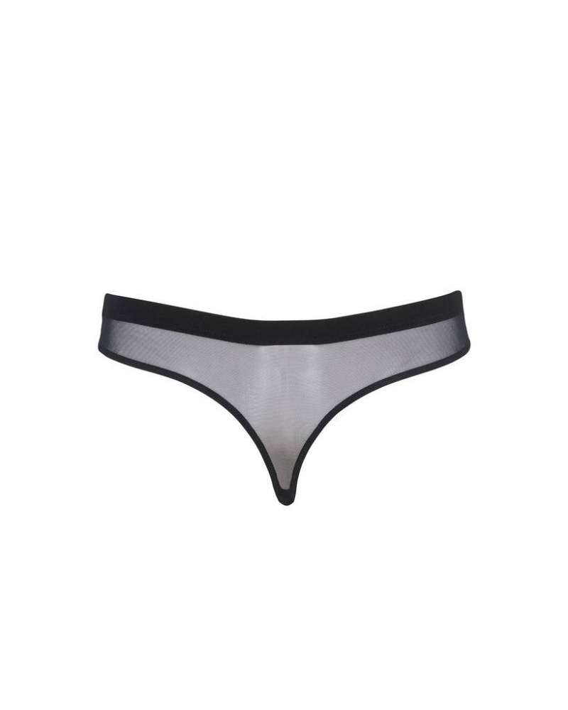 Bluebella Karolina Thong Panties Black | USANB3137