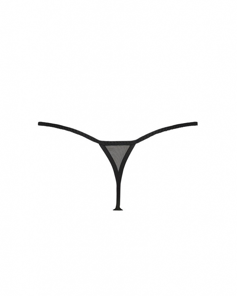 Bluebella Lena Thong Lingerie Black | USAKI3304