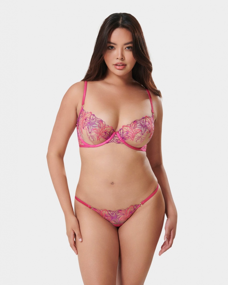 Bluebella Lilly 2 Sets Fuchsia Pink / Light Purple | USAMA3393