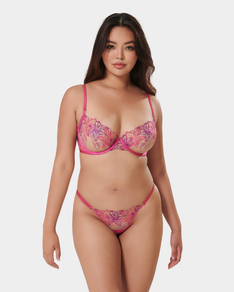 Bluebella Lilly 2 Sets Fuchsia Pink / Light Purple | USAMA3393