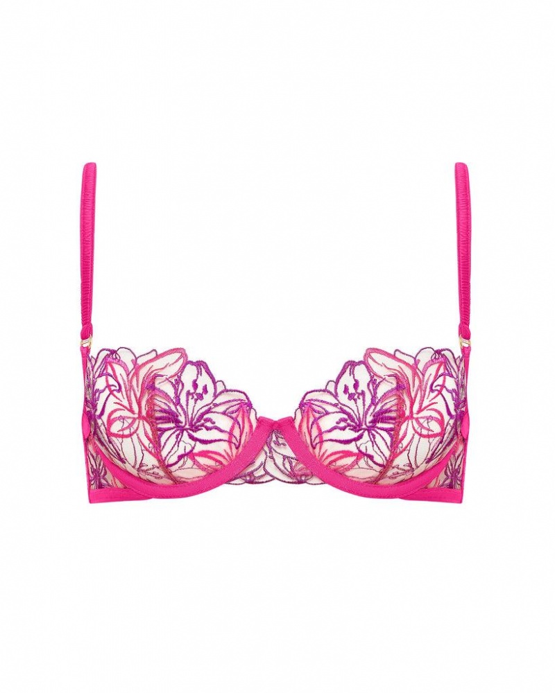 Bluebella Lilly Bra Fuchsia Pink / Light Purple | USAOR3515