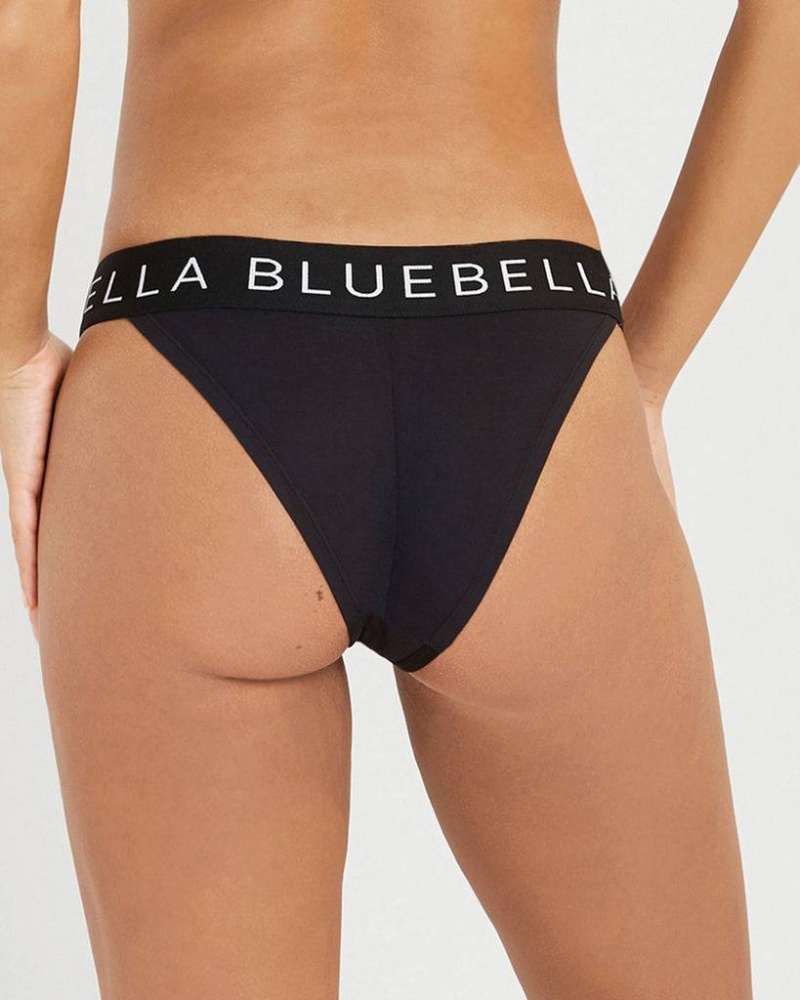 Bluebella Lulu Eco Bamboo Brief Panties Black / White | USAOR3145