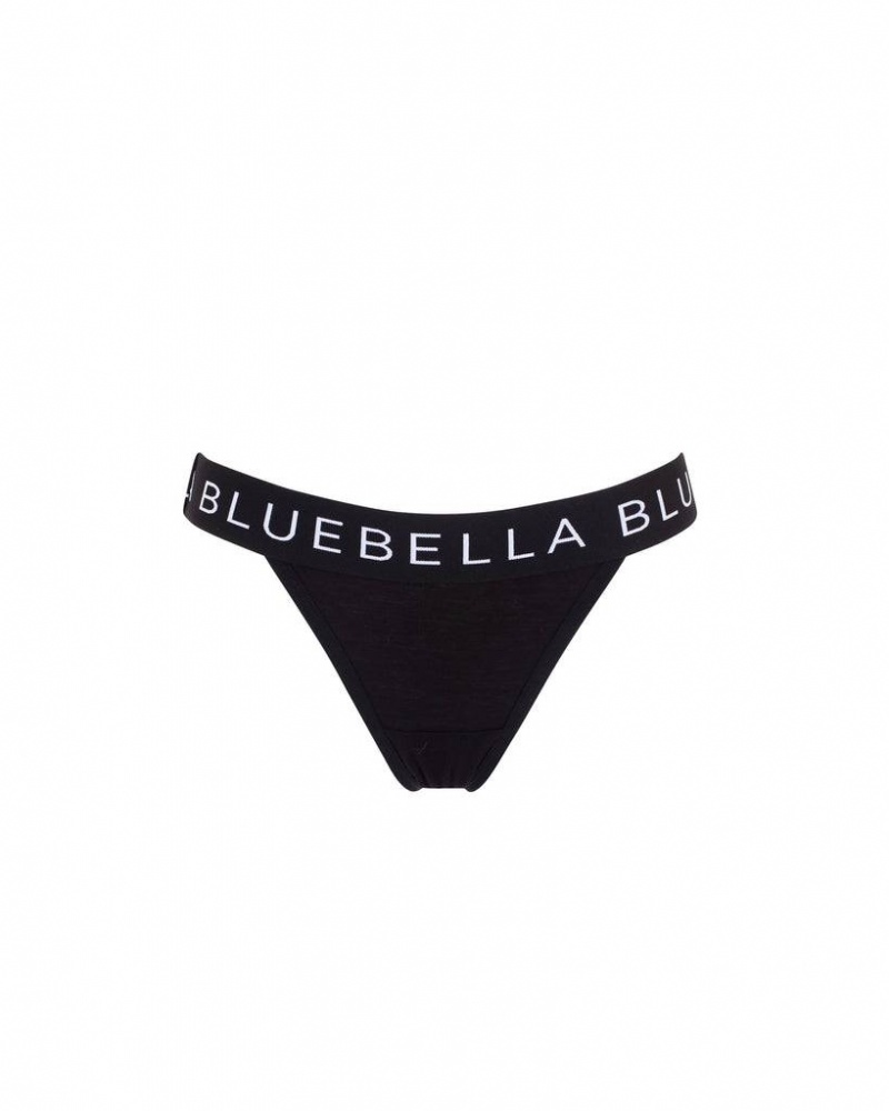 Bluebella Lulu Eco Bamboo Brief Panties Black / White | USAOR3145