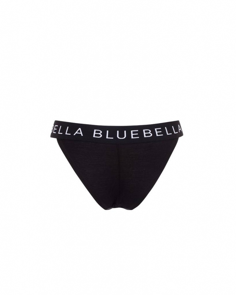 Bluebella Lulu Eco Bamboo Brief Panties Black / White | USAOR3145