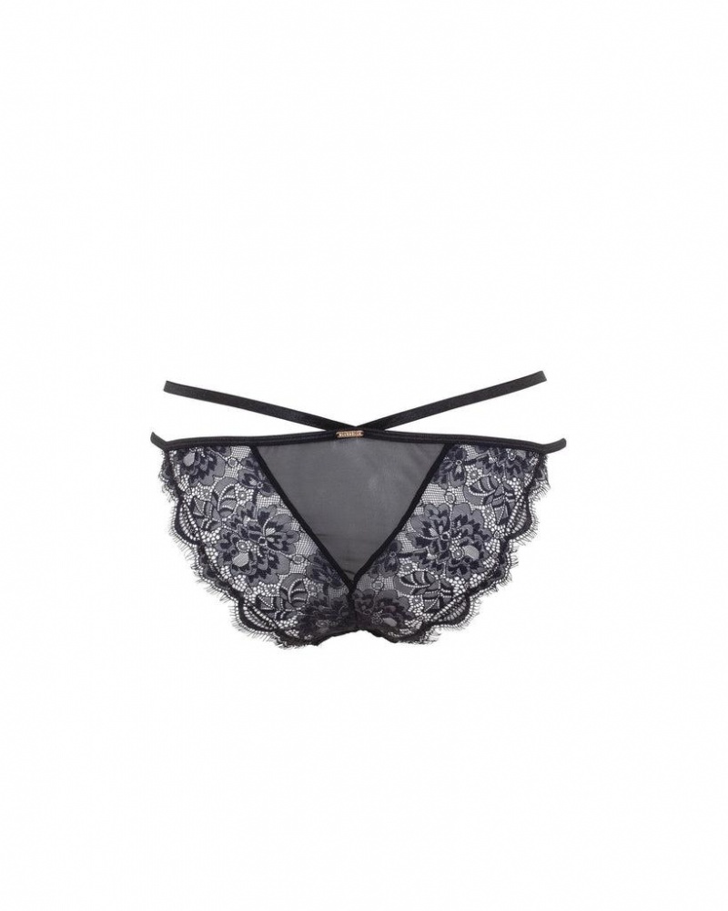 Bluebella Lumi Panty Lingerie Black | USANB3252