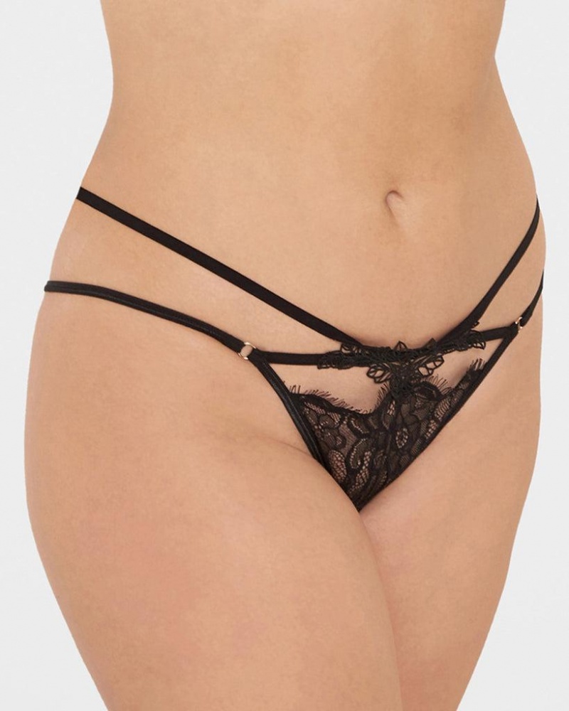 Bluebella Lumi Panty Lingerie Black | USANB3252