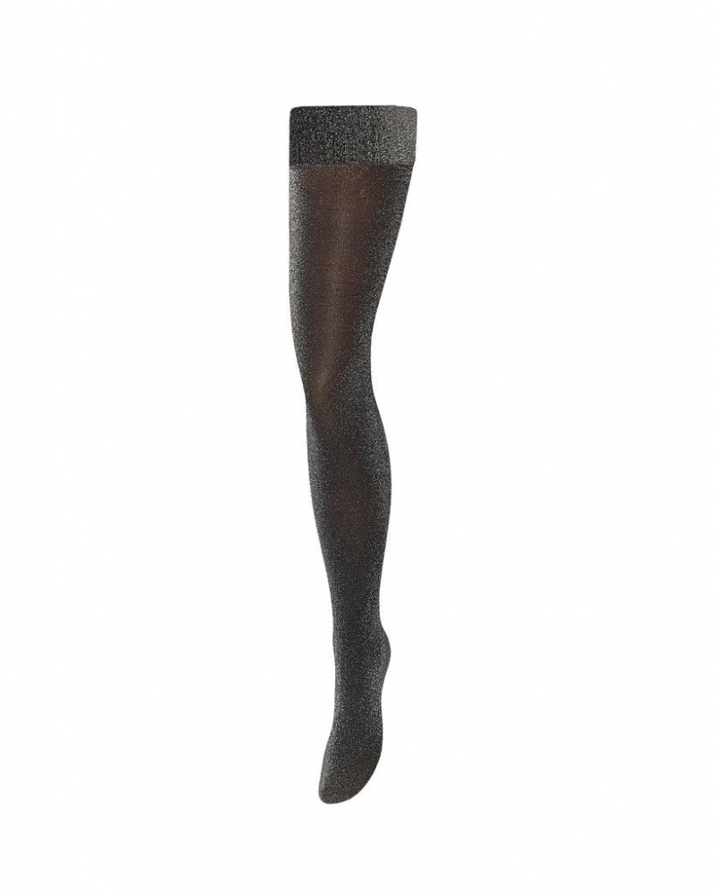 Bluebella Lurex Leg/Top Thigh Highs Stockings Coffee | USAUT3490