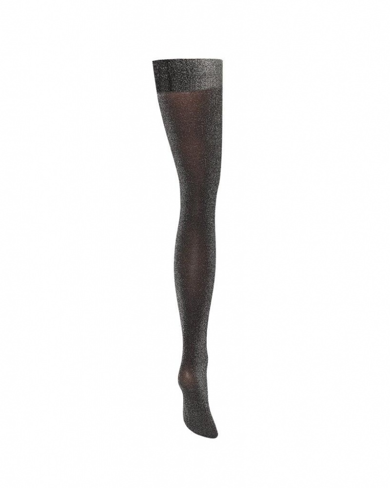 Bluebella Lurex Leg/Top Thigh Highs Stockings Coffee | USAUT3490