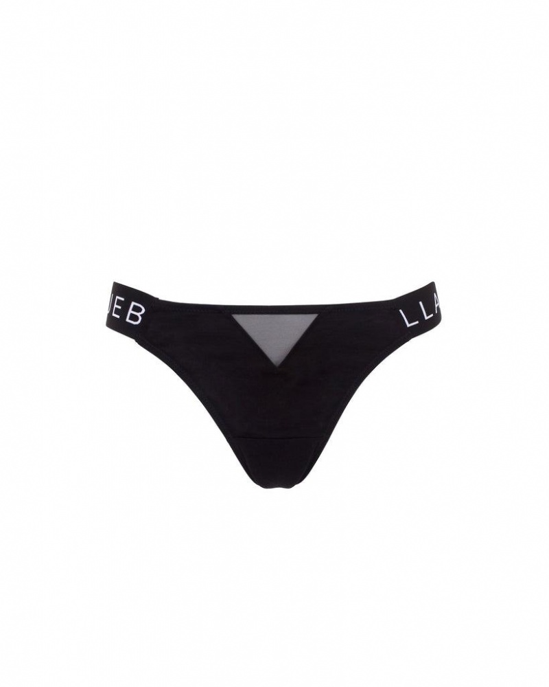 Bluebella Mabel Eco Bamboo Mesh Panty Lingerie Black / White | USACE3255