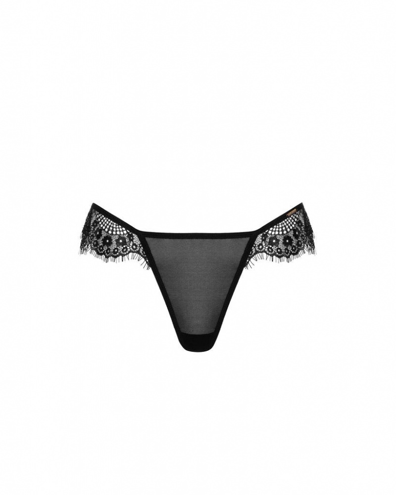 Bluebella Marina Thong Lingerie Black | USAAP3240