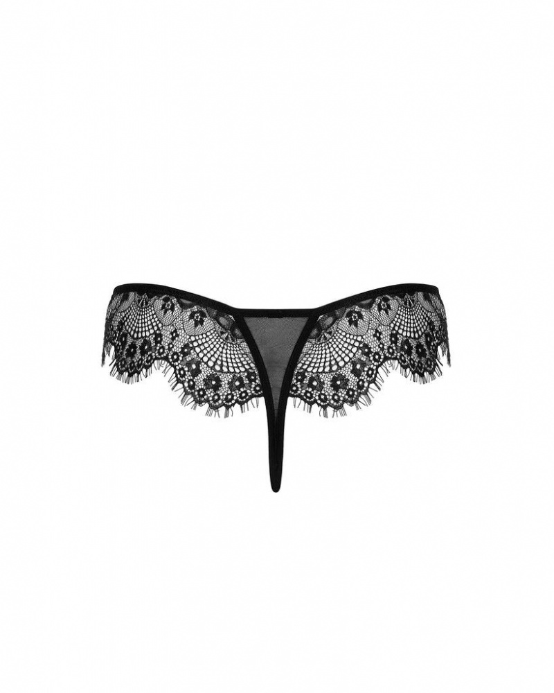 Bluebella Marina Thong Lingerie Black | USAAP3240