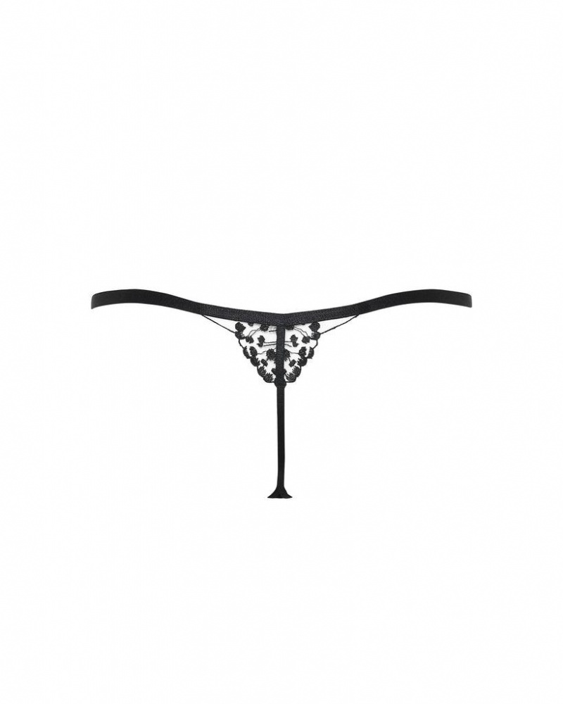 Bluebella Marisa Thong Lingerie Black | USADN3283