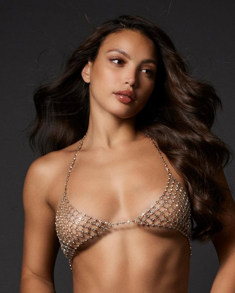 Bluebella Marli Diamond Lattice Soft Bras Gold | USATV3078