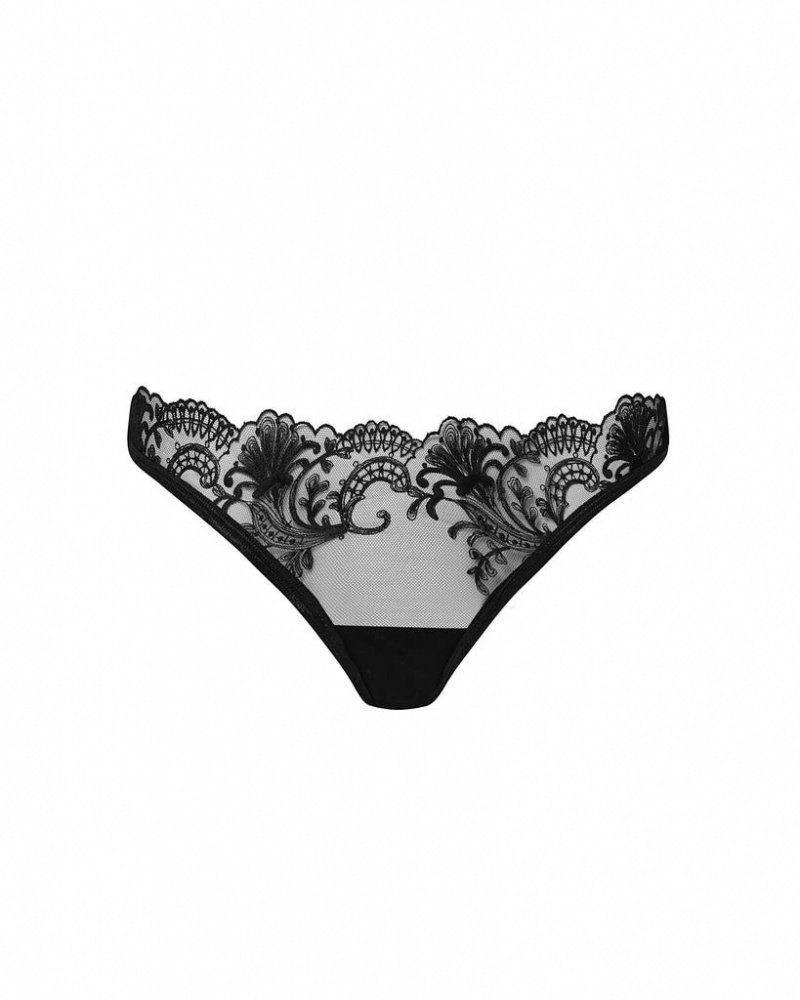 Bluebella Marseille Mesh-Sided Panty Lingerie Black | USAZG3328