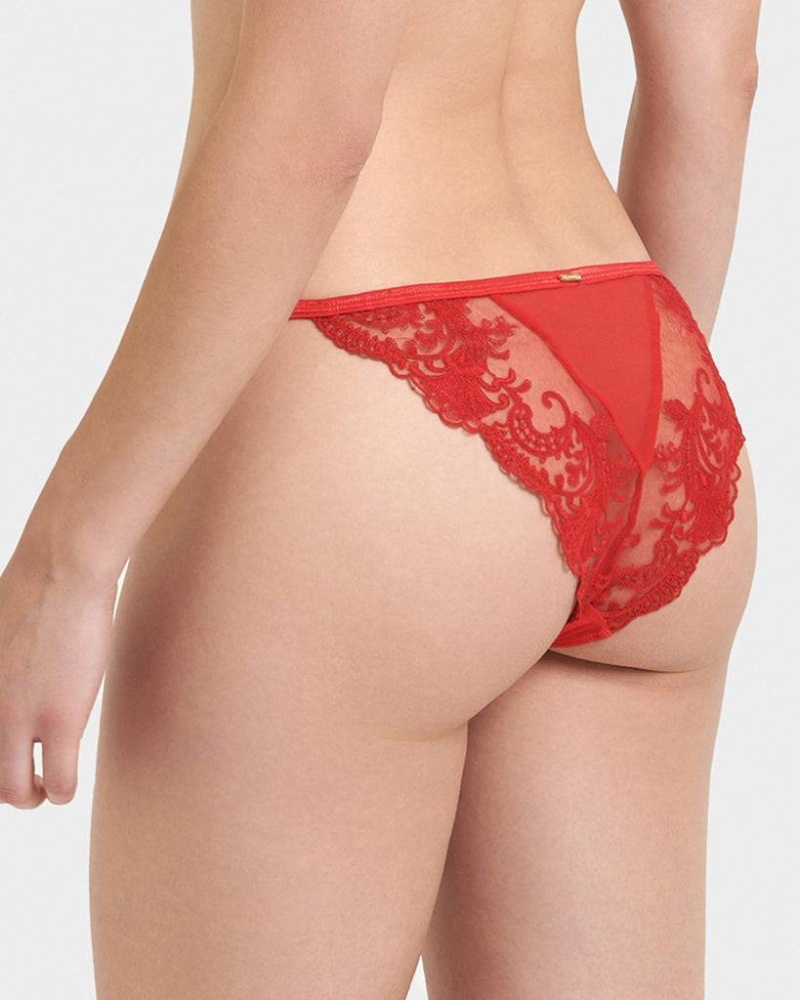 Bluebella Marseille Panty Panties Red | USAEX3151