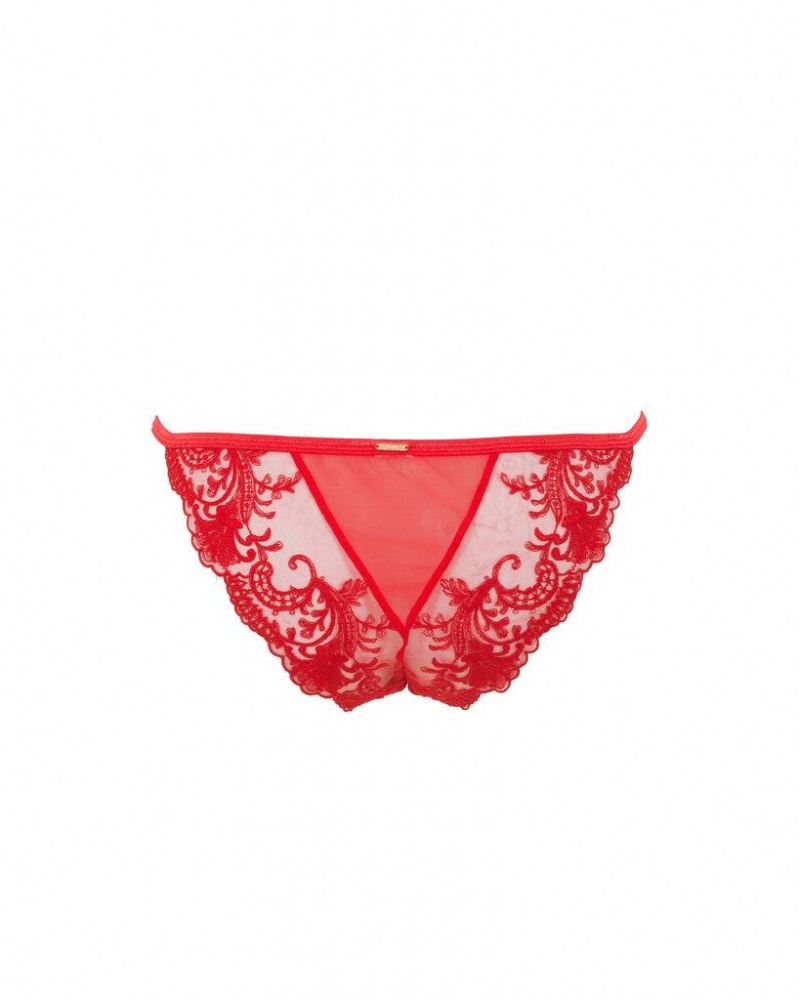 Bluebella Marseille Panty Panties Red | USAEX3151