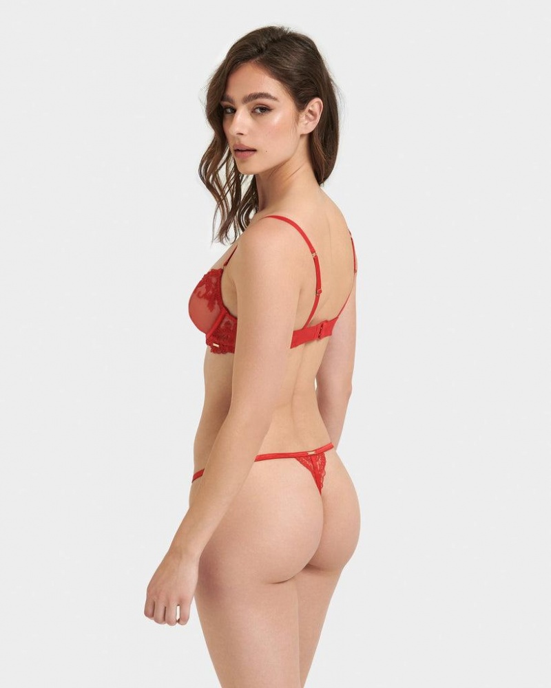 Bluebella Marseille Thong Lingerie Red | USARW3247