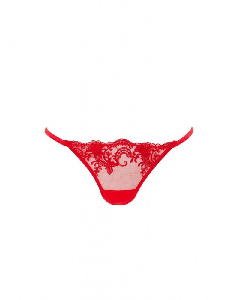 Bluebella Marseille Thong Panties Red | USAAP3143