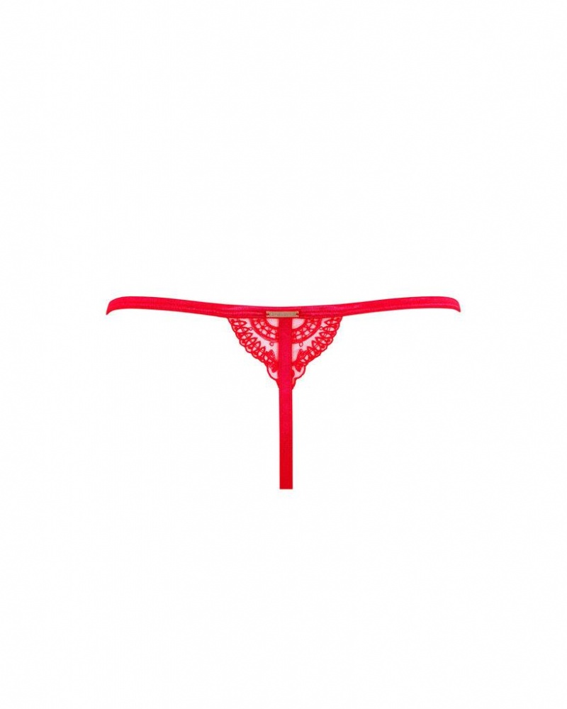 Bluebella Marseille Thong Panties Red | USAAP3143